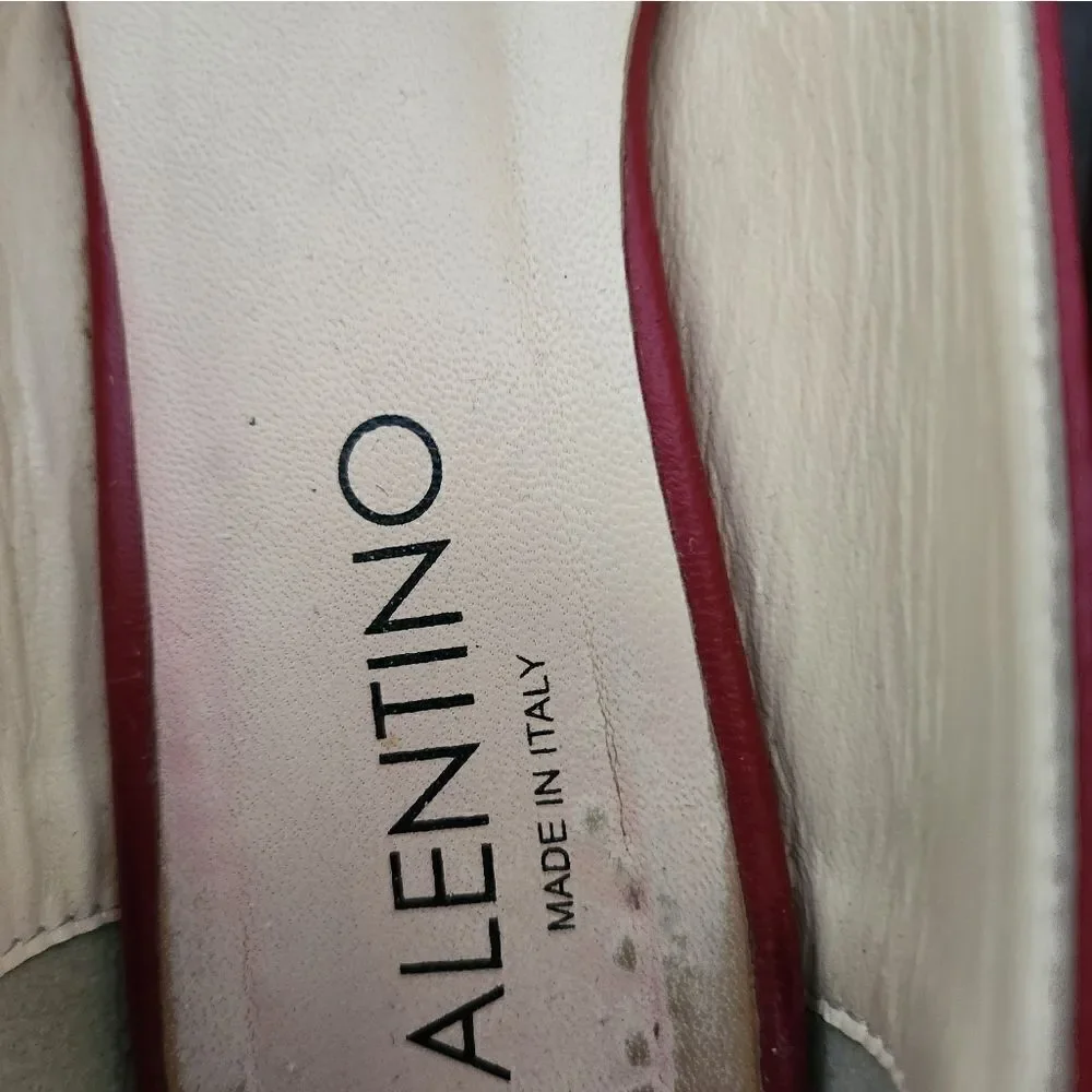 Valentino red leather